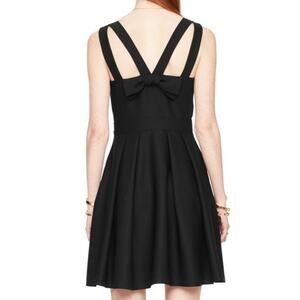 Kate Spade Bow Back Detail Black Double Strap Cocktail Mini Dress Sz 2